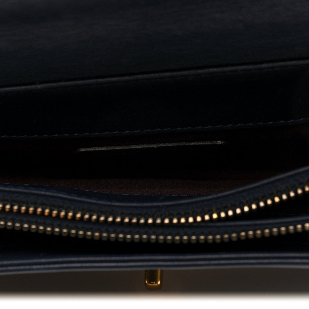 Chanel Lambskin Quilted Small Art Nouvelle Flap Bag Navy
