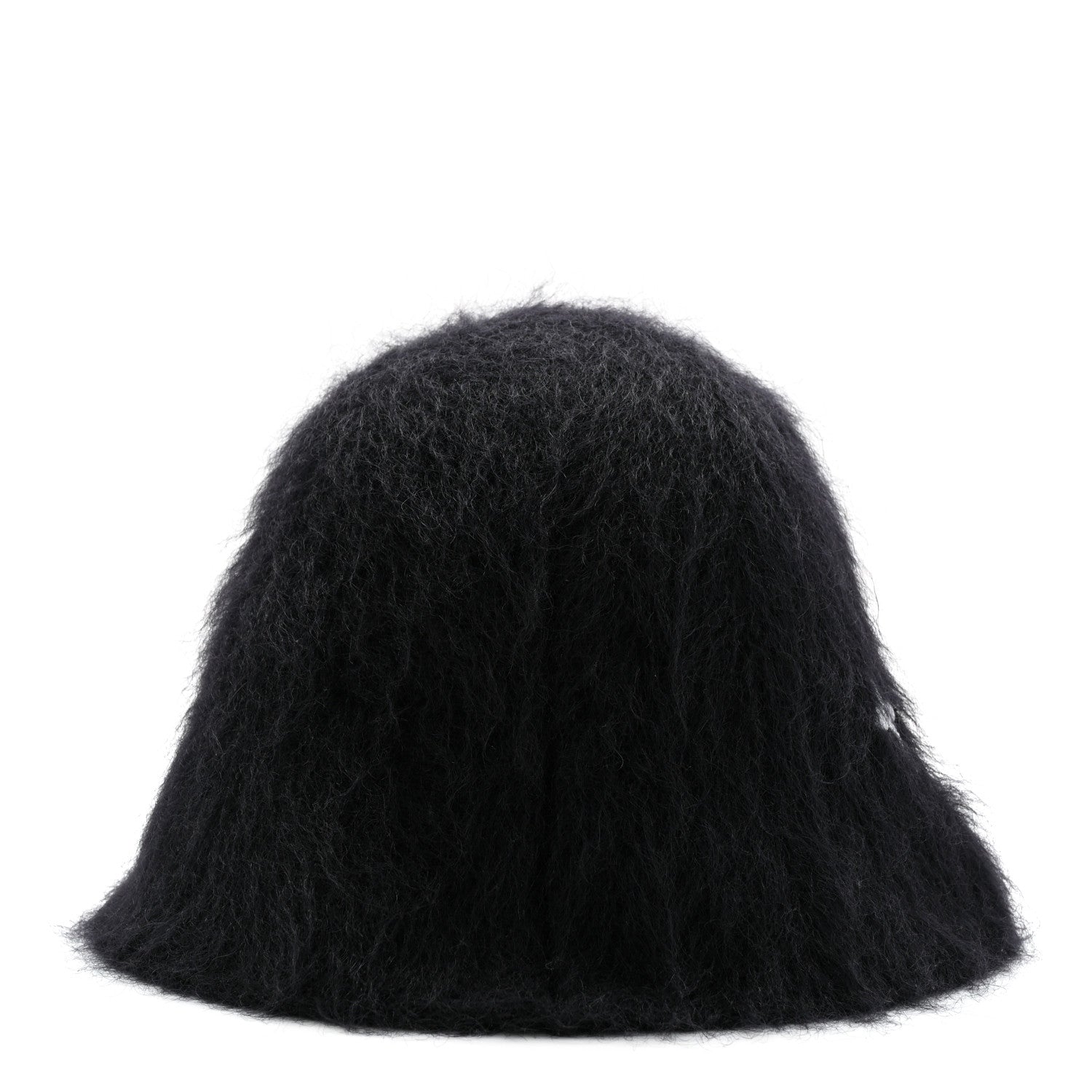 Louis Vuitton Mohair Wool LV Fluffy Hat Black