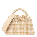 Louis Vuitton Tweed Taurillon Capucines BB Beige