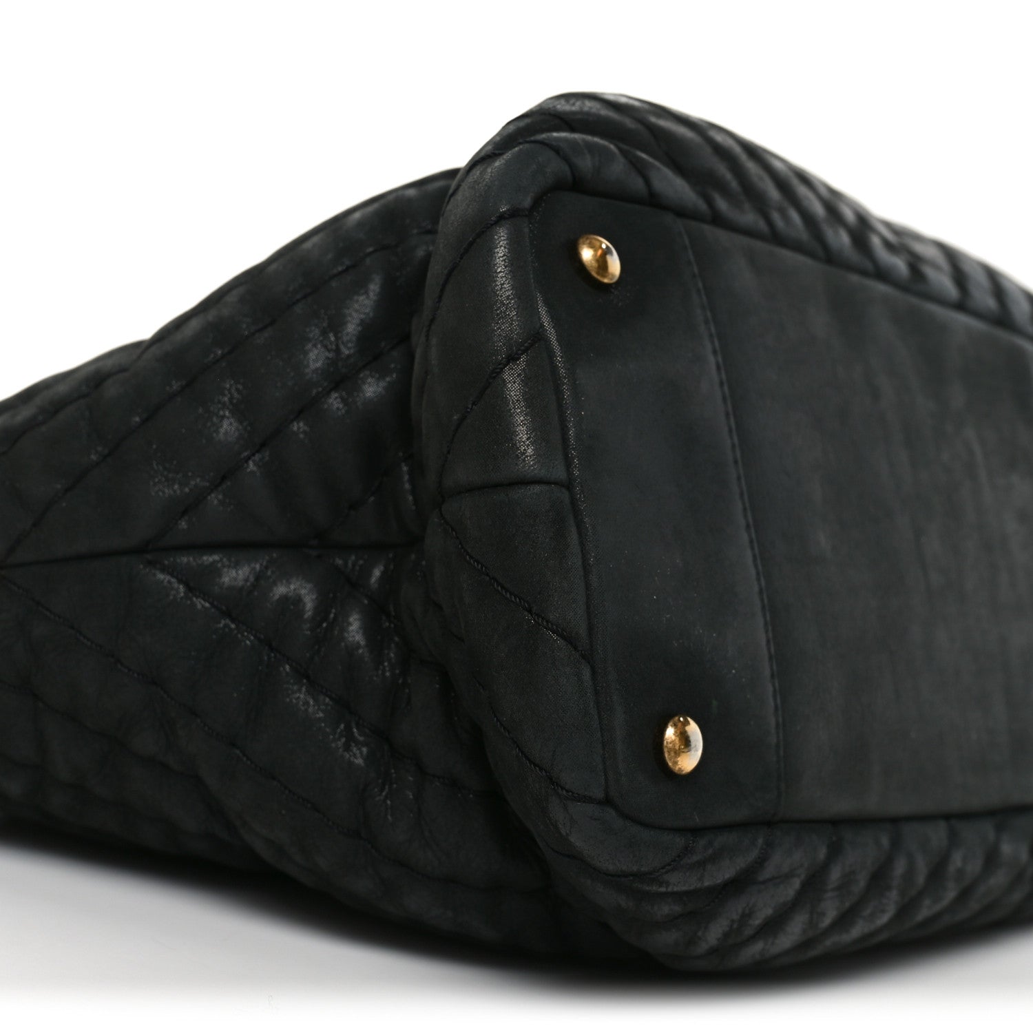 Chanel Calfskin Chevron Quilted Surpique Tote Black