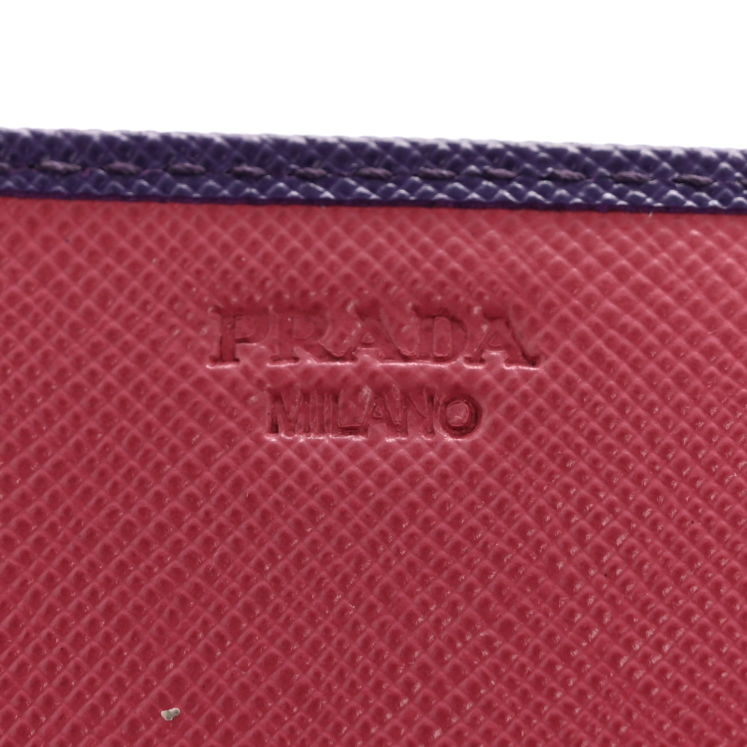 Prada Saffiano Lux Continental Flap Travel Wallet Viola Multicolor