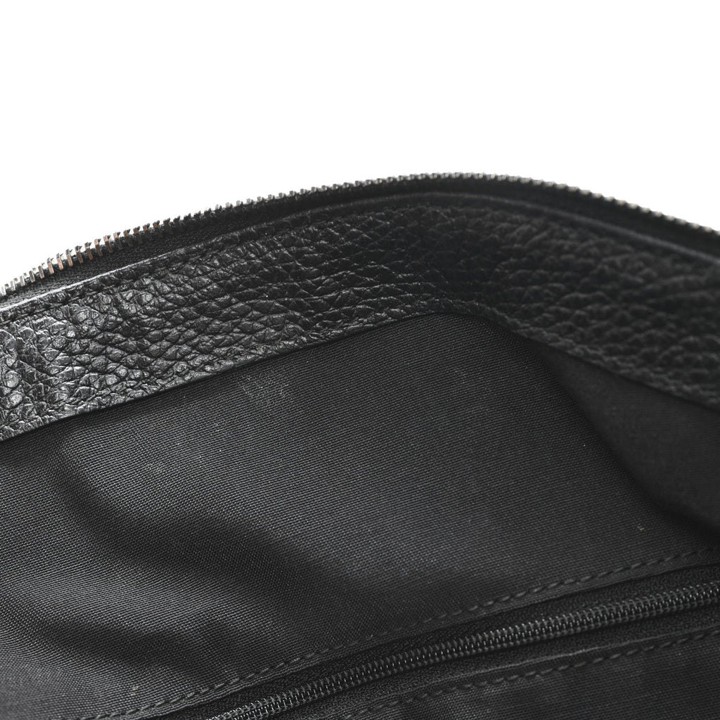 Gucci Nylon Monogram Medium GG Charm Dome Satchel Black
