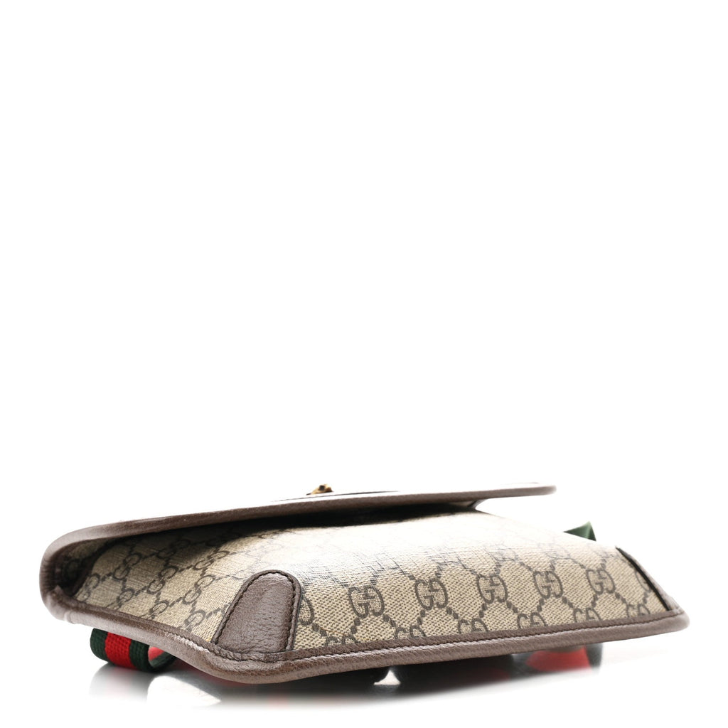 Gucci GG Supreme Monogram Neo Vintage Web Belt Bag Brown