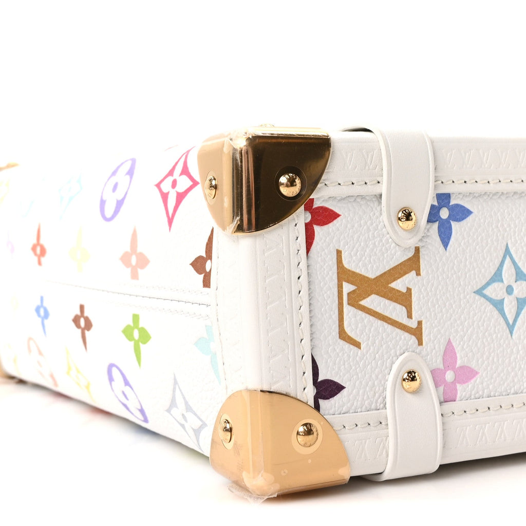 Louis Vuitton LV x TM Cowhide Monogram Multicolor Side Trunk MM White