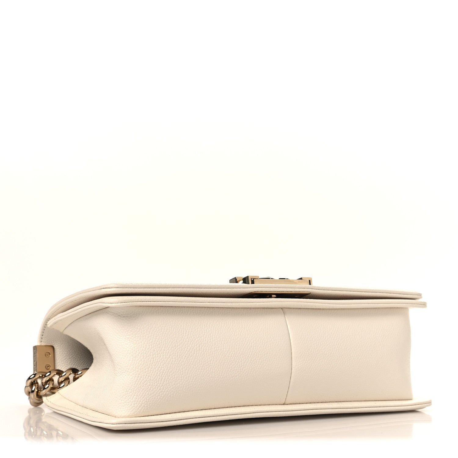 Chanel Caviar Quilted Medium Boy Flap White