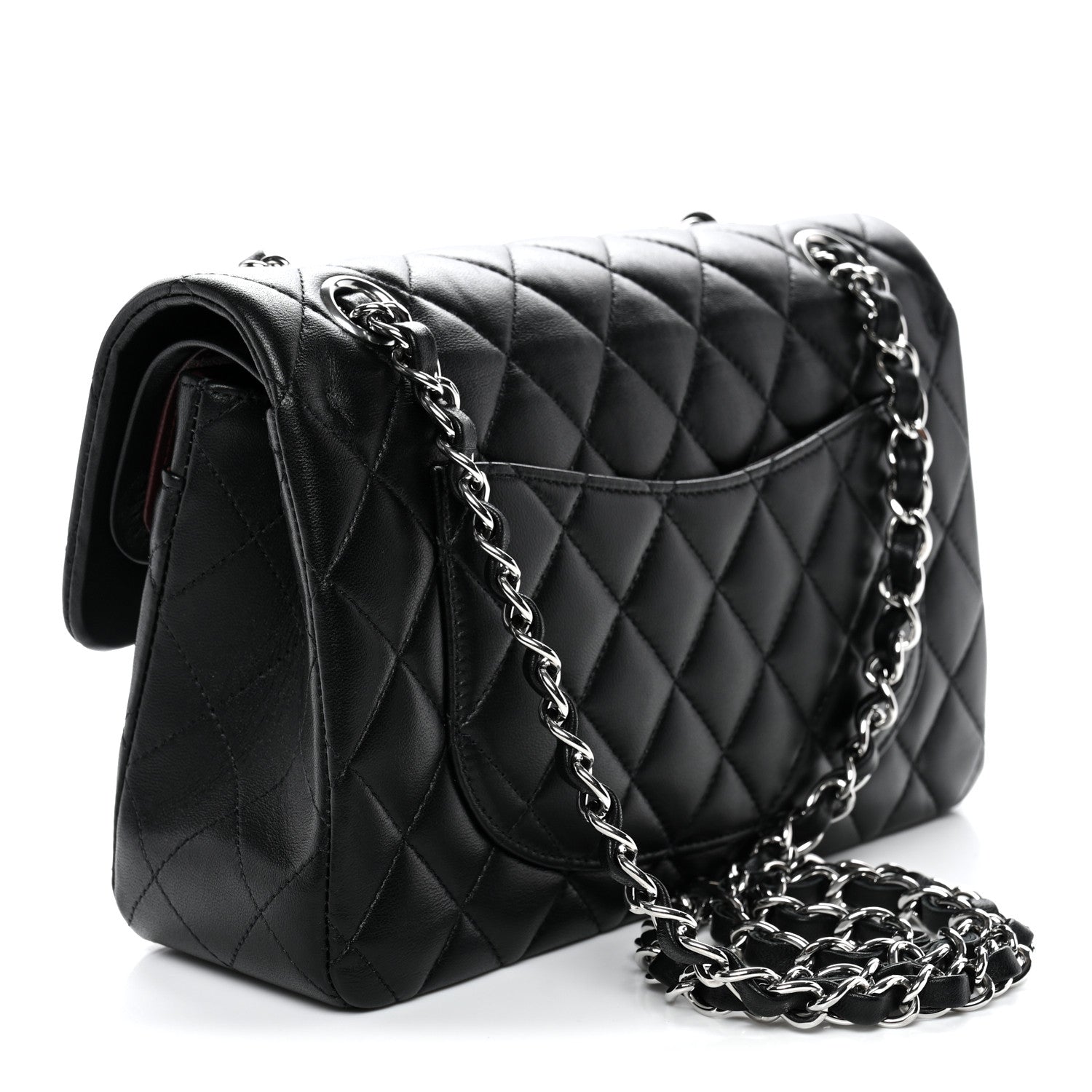 Chanel Lambskin Quilted Small Double Flap Black