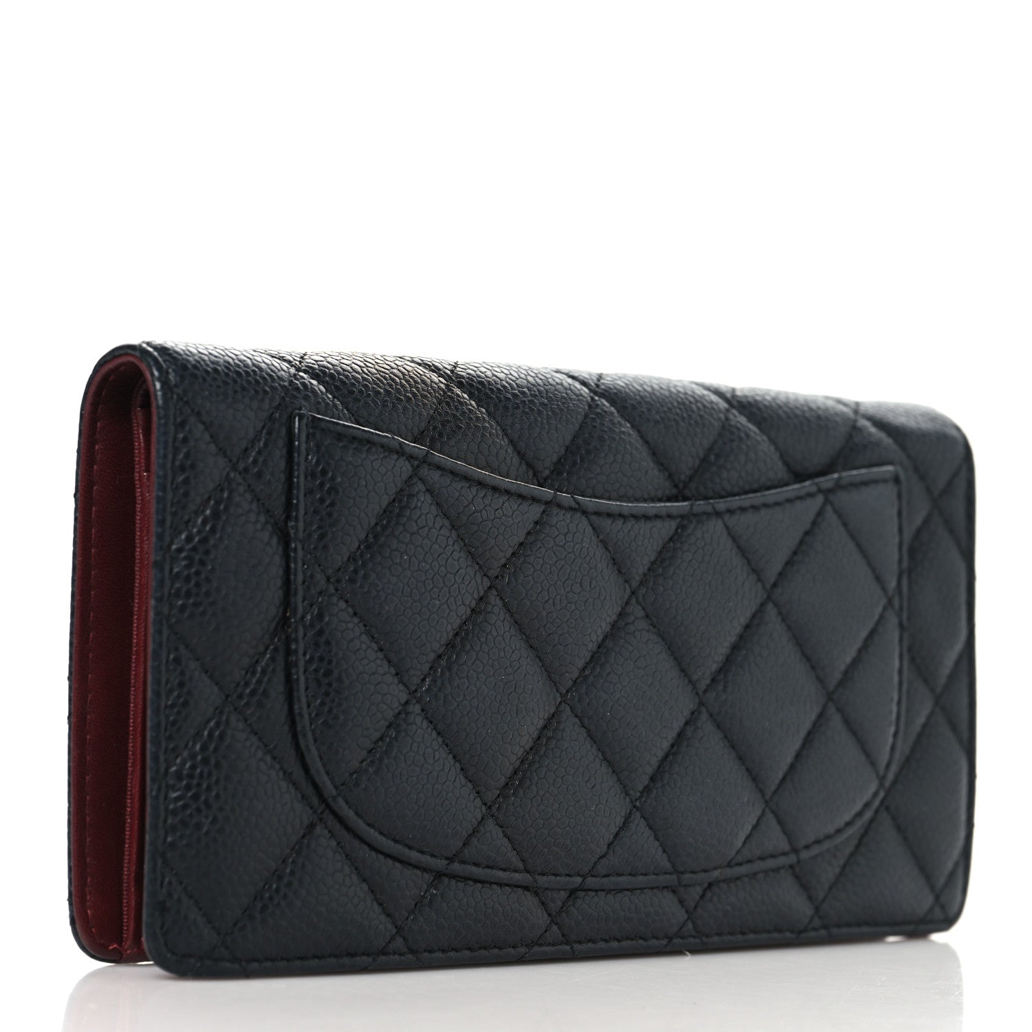 Caviar Quilted Yen Wallet Black