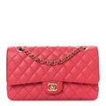 Chanel Caviar Quilted Medium Double Flap Dark Pink