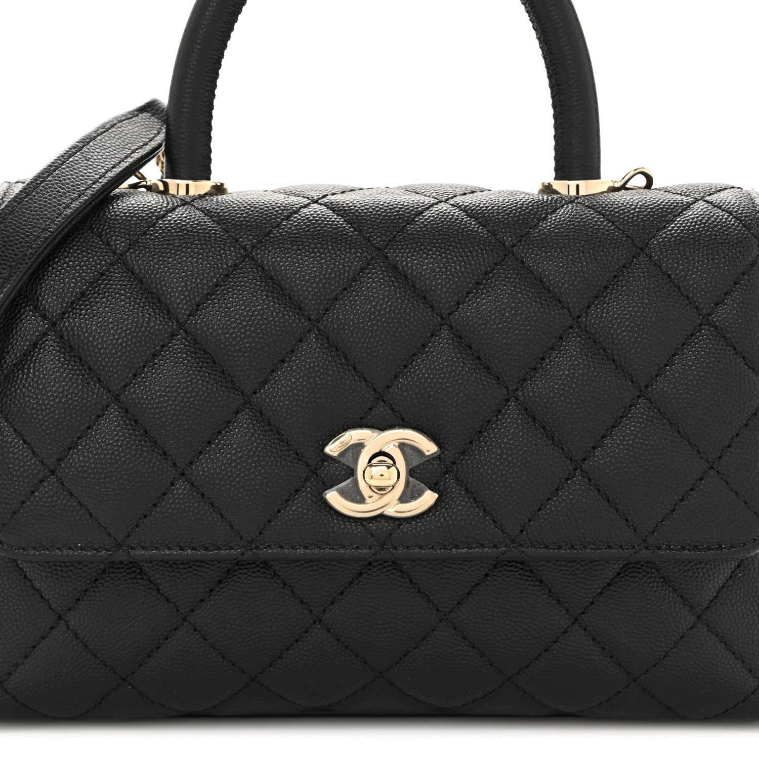Chanel Caviar Quilted Mini Coco Handle Flap Black