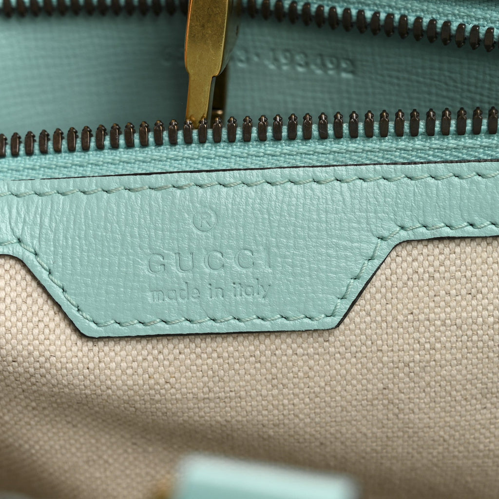 Gucci GG Supreme Monogram Textured Dollar Calfskin Web Gucci Tiger Small Retro Interlocking G Tote Bag Multicolor