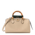 Gucci Calfskin Diana Bamboo Boston Oatmeal Vintage Green