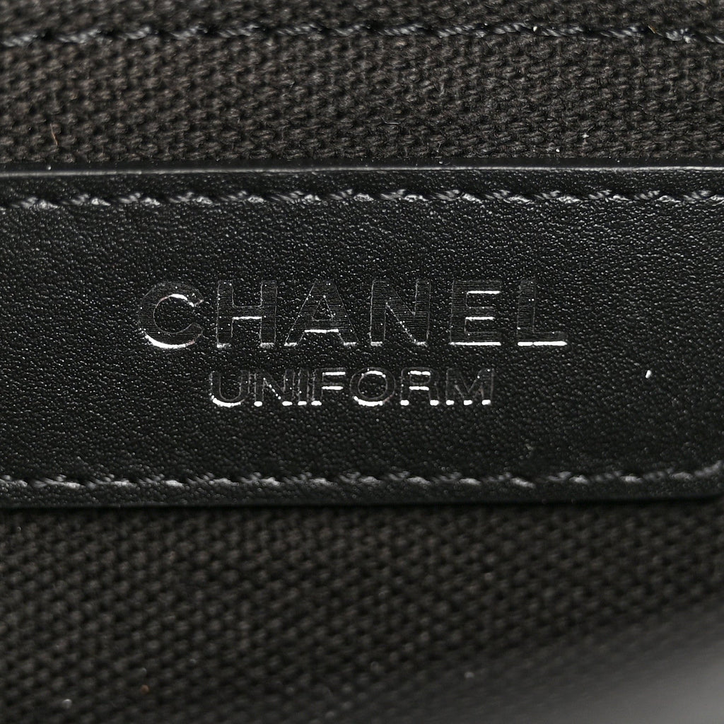 Chanel Calfskin Quilted CC Uniform Flap Belt Bag Black