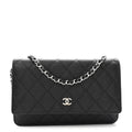 Chanel Caviar Quilted Wallet on Chain WOC Black