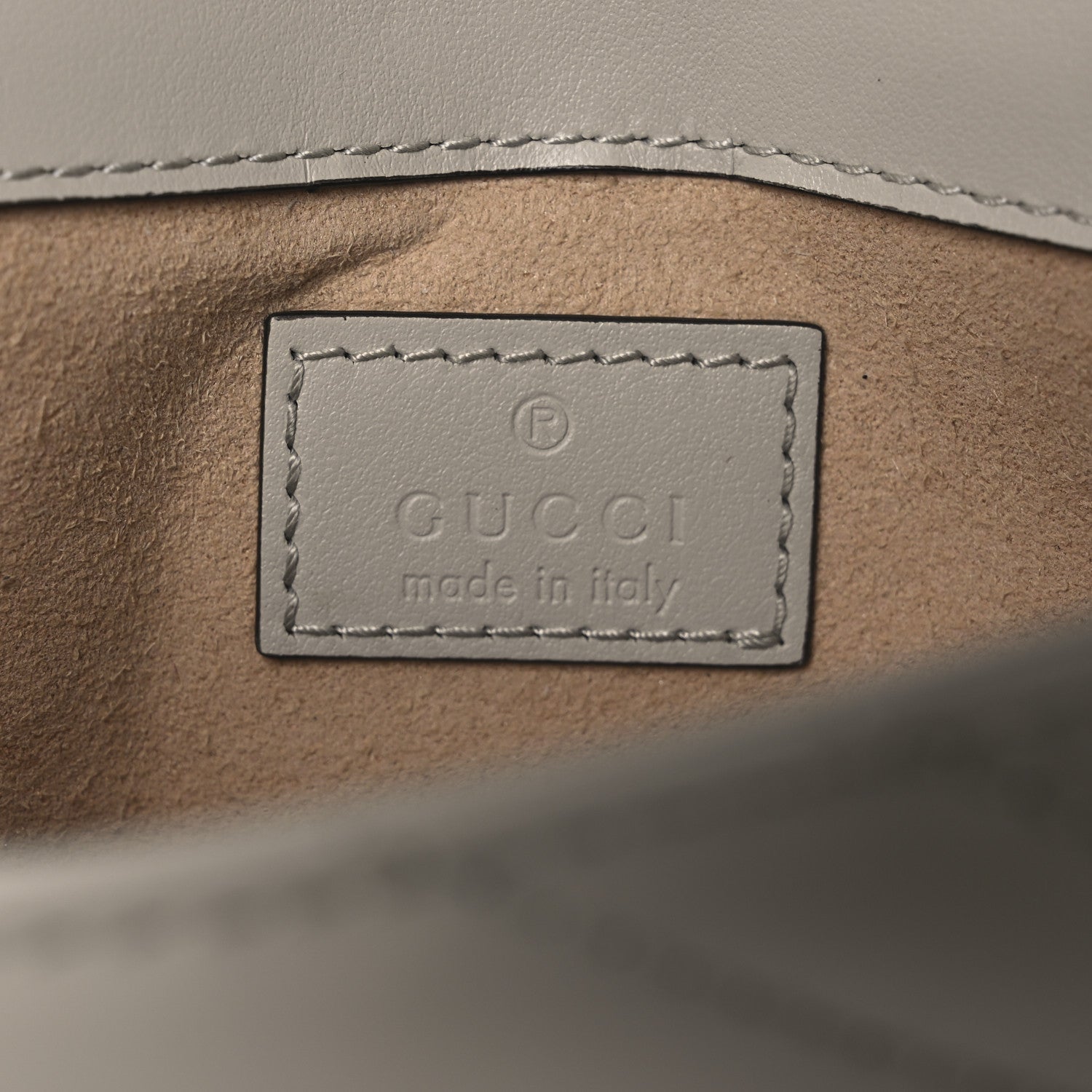 Gucci Calfskin Matelasse Super Mini GG Marmont Shoulder Bag Grey