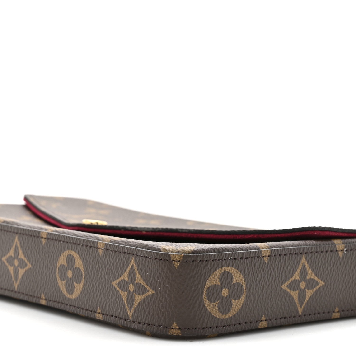 Louis Vuitton Monogram Pochette Felicie Chain Wallet Fuchsia