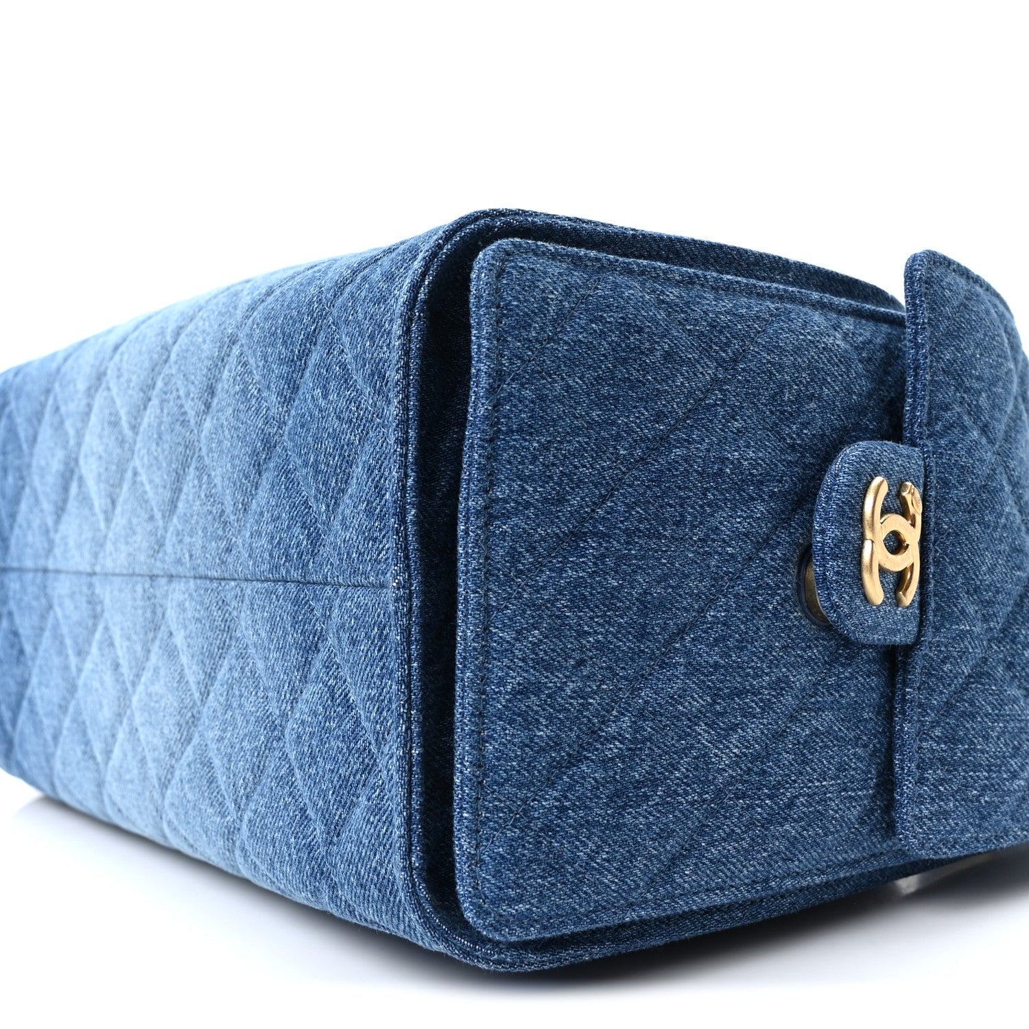 Chanel Washed Denim Quilted Small Chanel 25 Handbag Blue