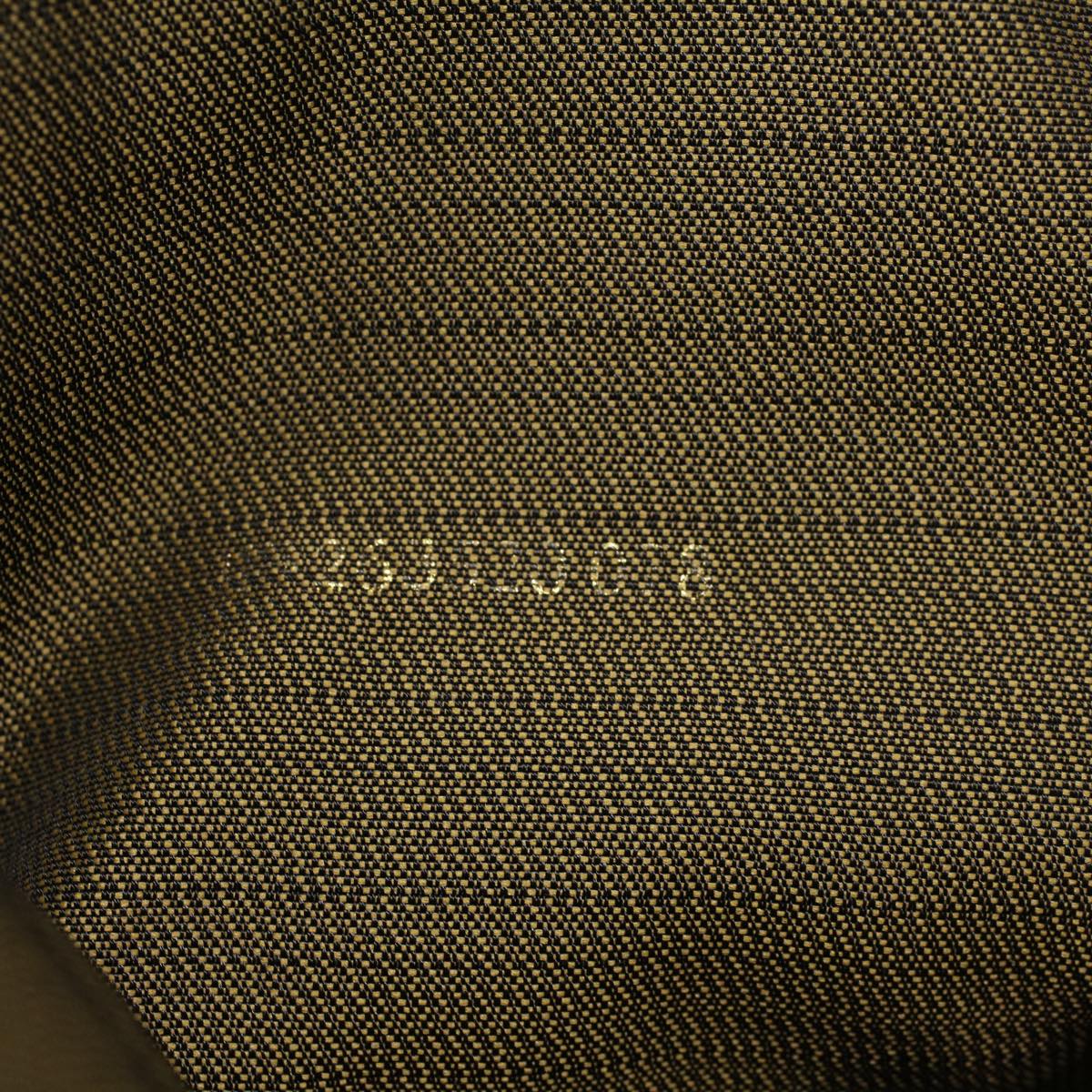 FENDI Zucca Canvas Boston Bag Nylon 2way Brown Black  45632