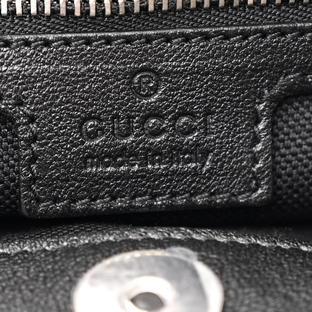 Gucci Sakai Be Green Calfskin Diagonal Stitched Small Blondie Tote Black