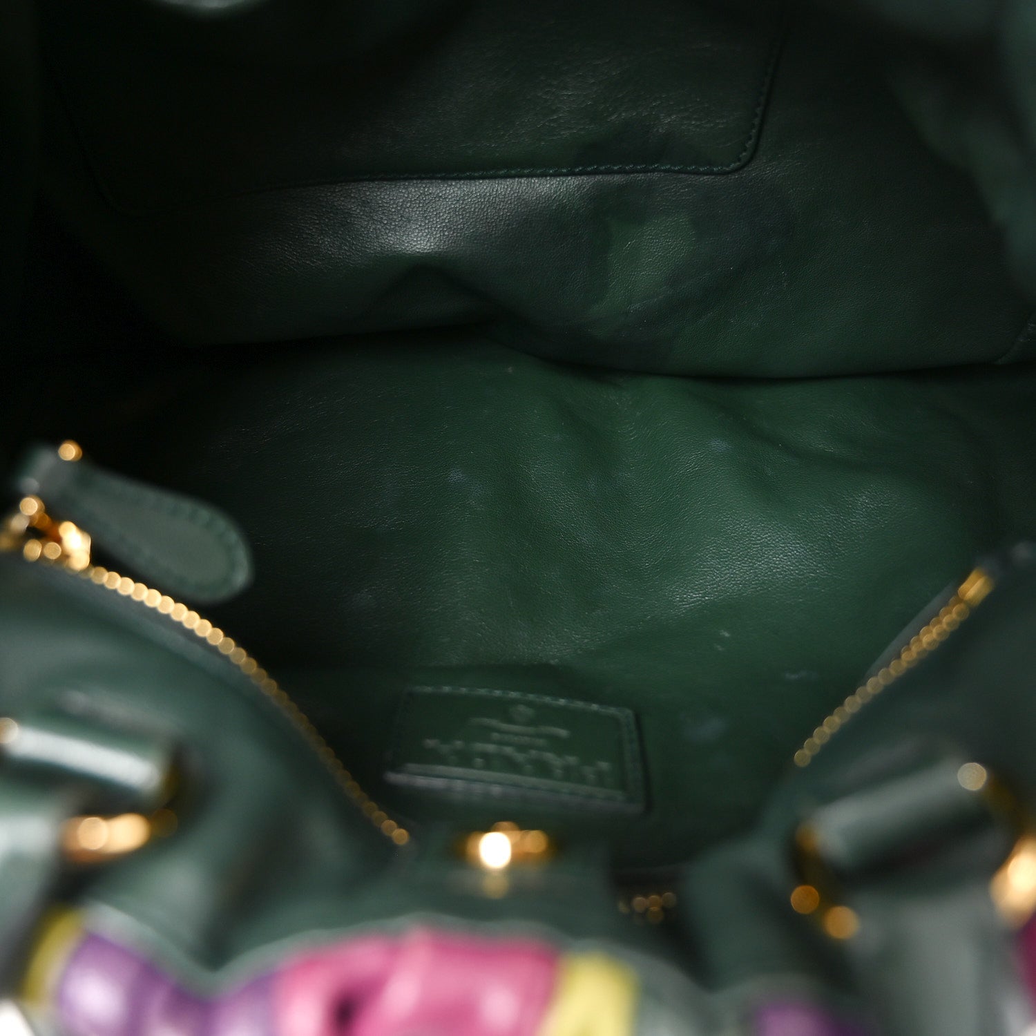 Prada Nappa Trembled Blossoms Stripes Shoulder Bag Viola Alloro
