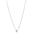 Louis Vuitton Metal Crystal LV Iconic Necklace Silver