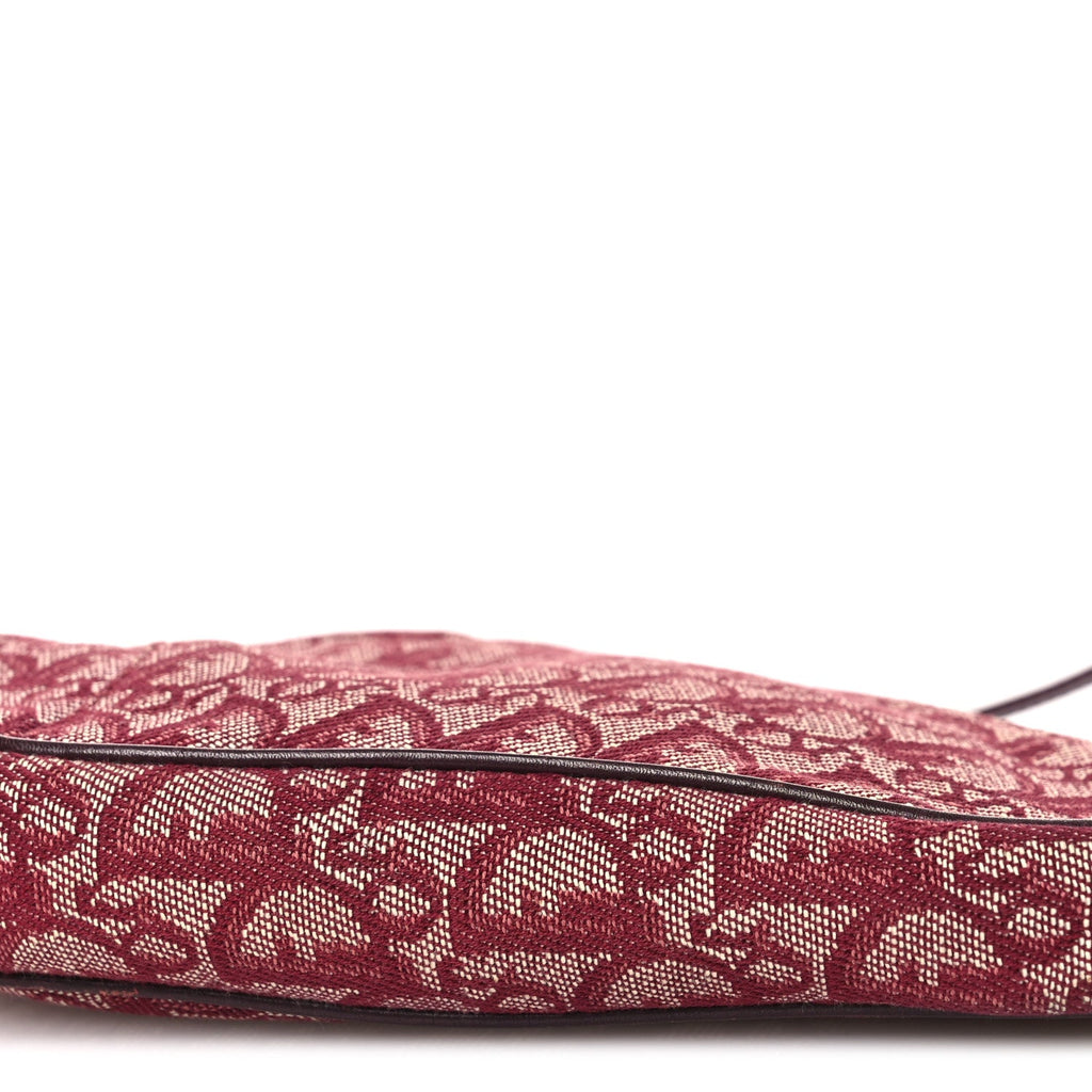 Christian Dior Monogram Mini Saddle Pochette Burgundy