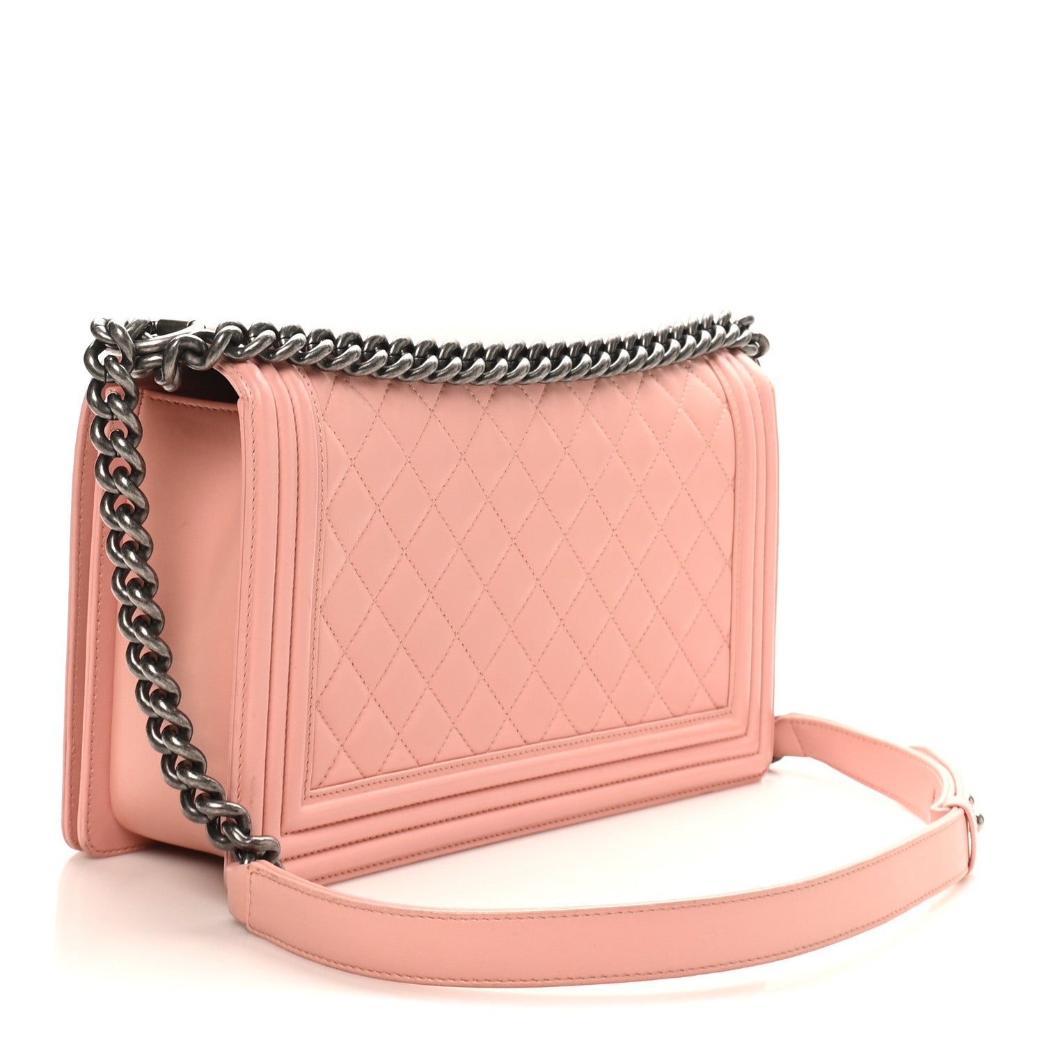 Chanel Lambskin Quilted New Medium Boy Flap Light Pink