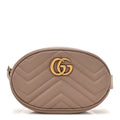 Gucci Calfskin Matelasse GG Marmont Belt Bag 75 30 Porcelain Rose