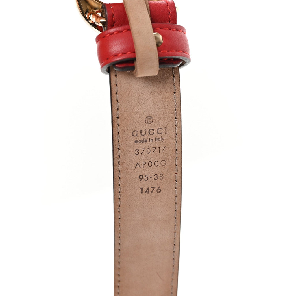 Gucci Moon Calfskin Interlocking G 25mm Belt 95 38 Petunia