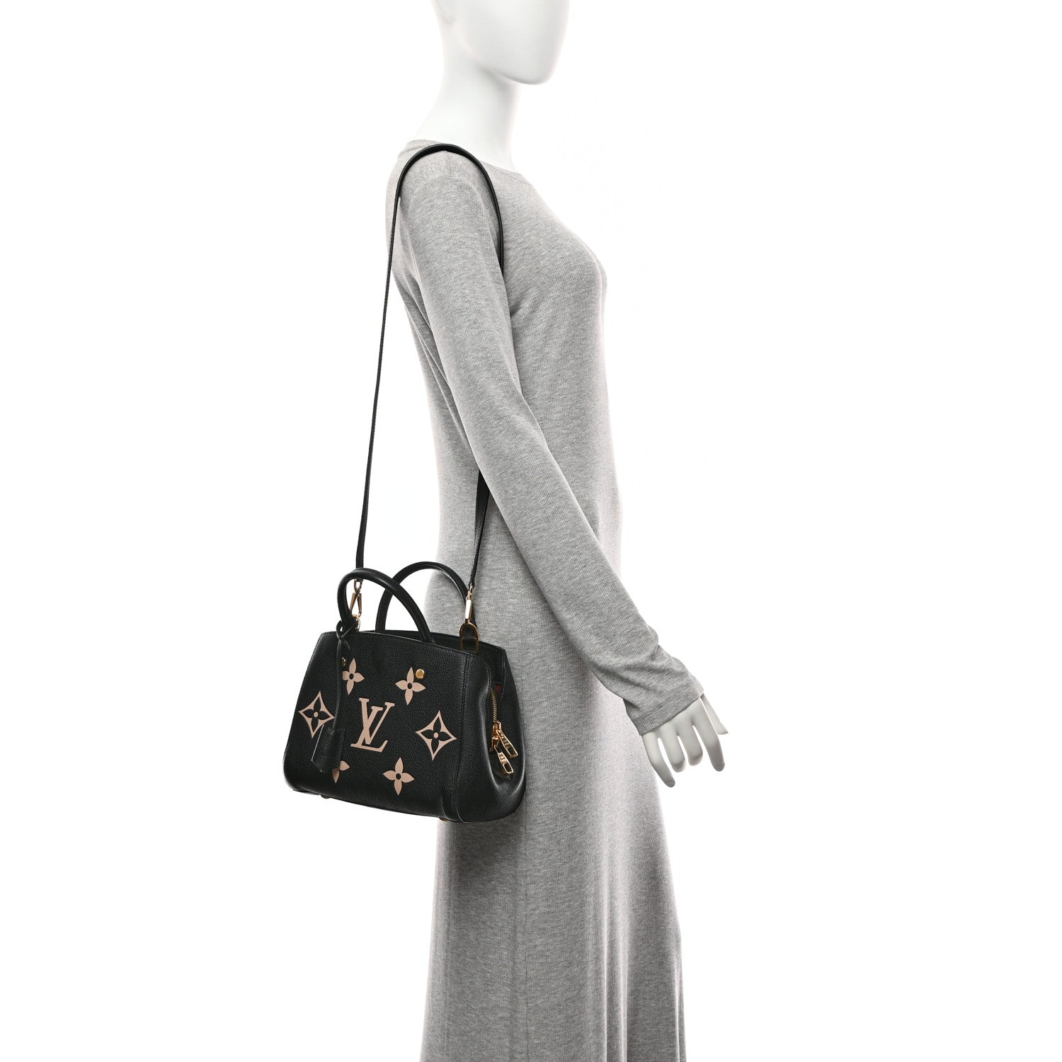 Louis Vuitton Empreinte Monogram Giant Montaigne BB Black Beige
