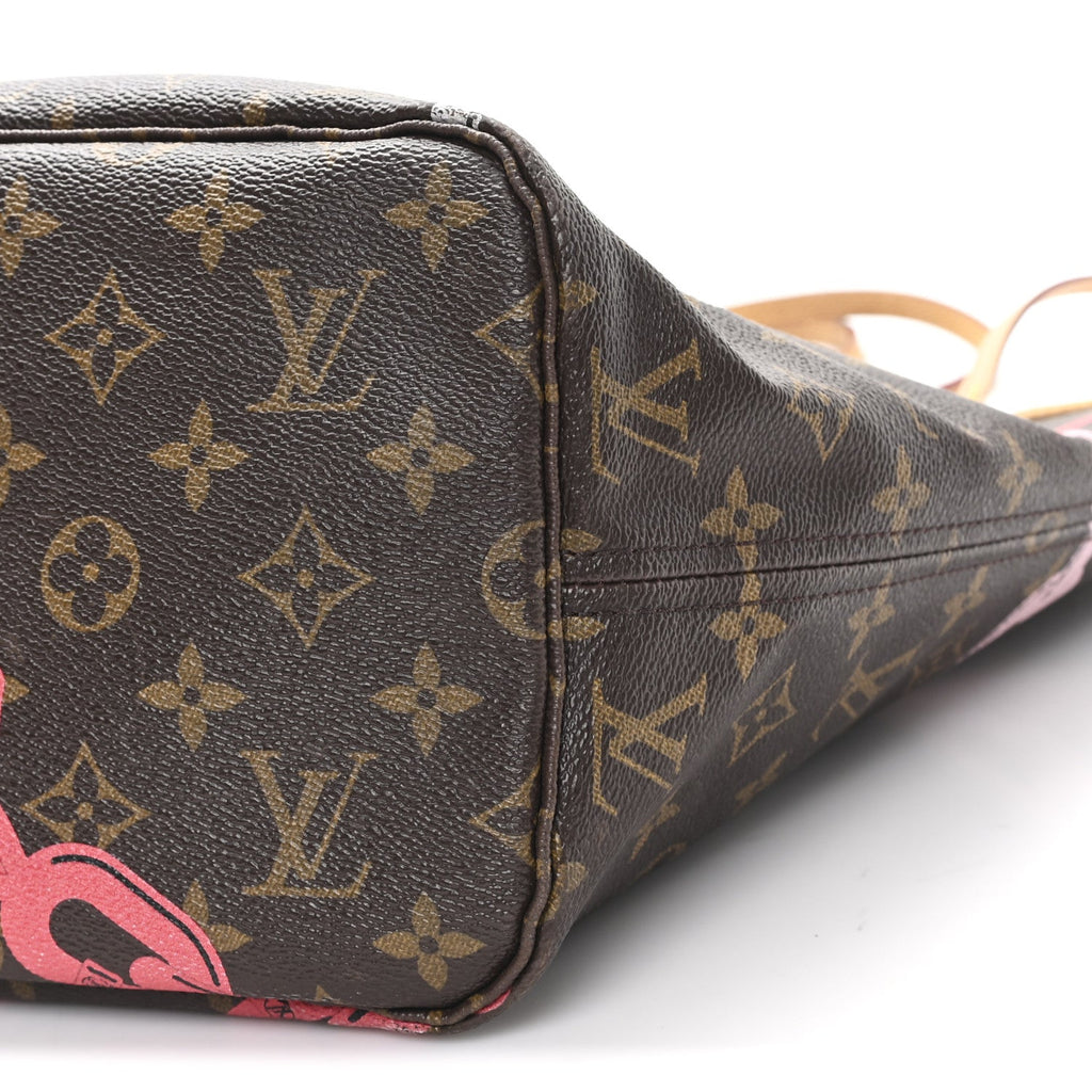 Louis Vuitton Monogram Bay Neverfull MM Rose Ballerine Poppy
