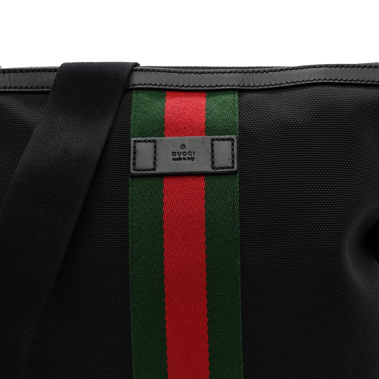Gucci Techno Canvas Web Messenger Bag Black