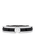 18K White Gold Ceramic Diamond Slim Ultra Ring 49 4.75