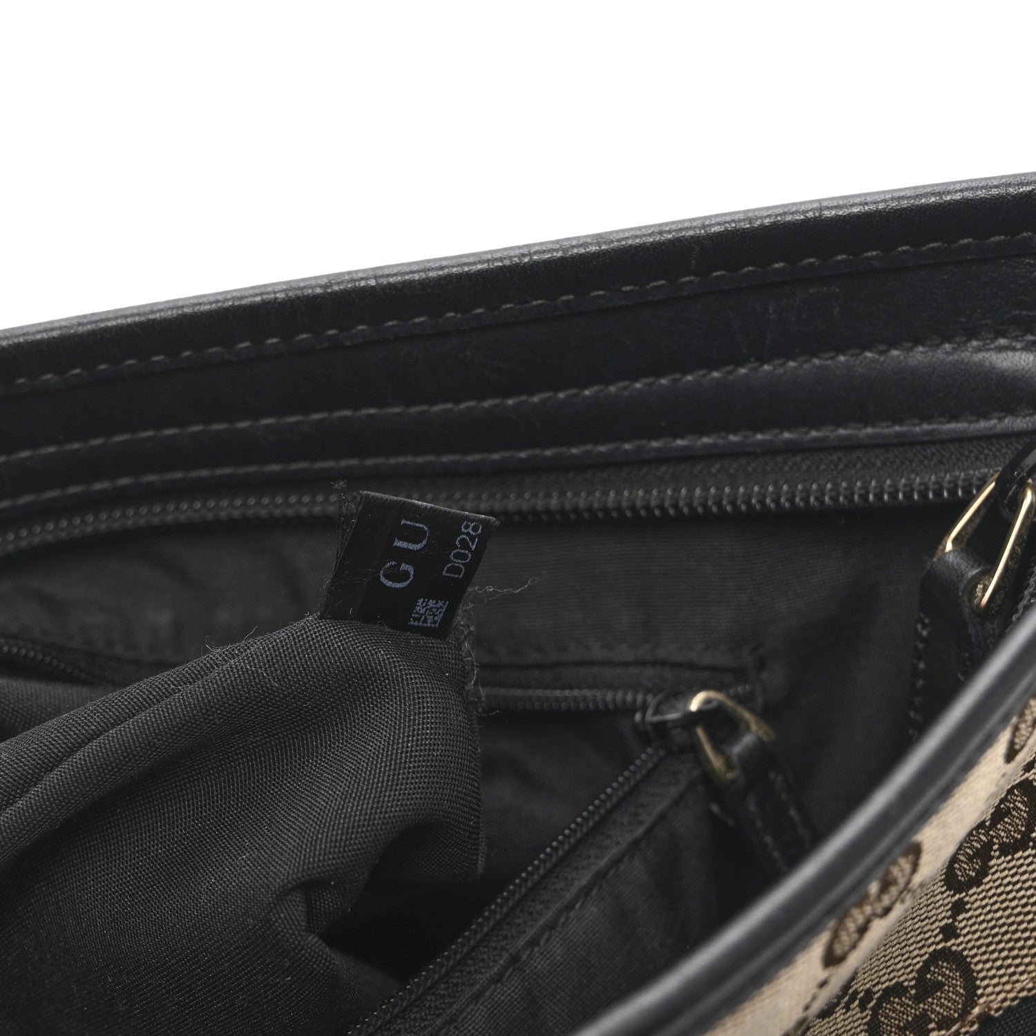 Gucci GG Monogram Web Flat Messenger Bag Black