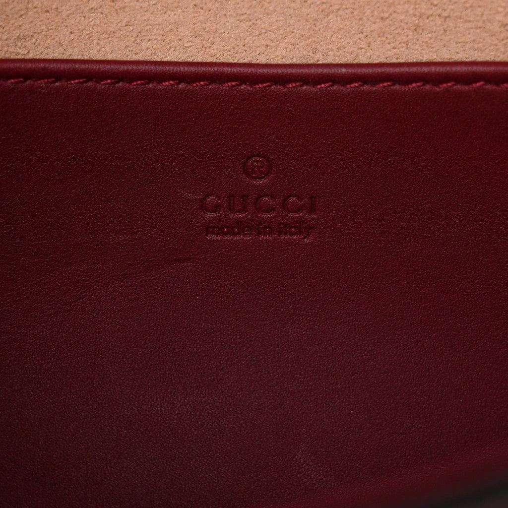 Gucci GG Supreme Monogram Azalea Calfskin Horsebit 1955 Mini Bag Beige Ebony Rosso Ancora