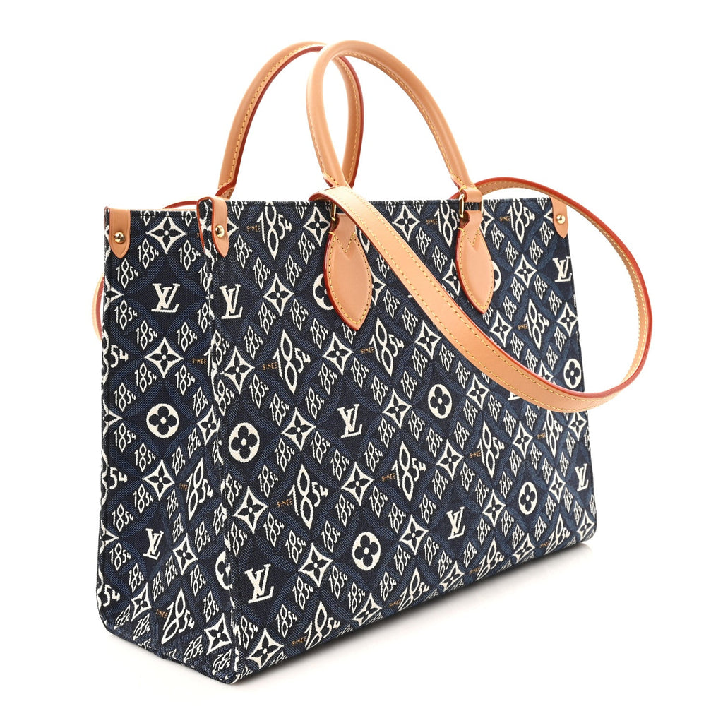 Louis Vuitton Jacquard Since 1854 Onthego MM Blue