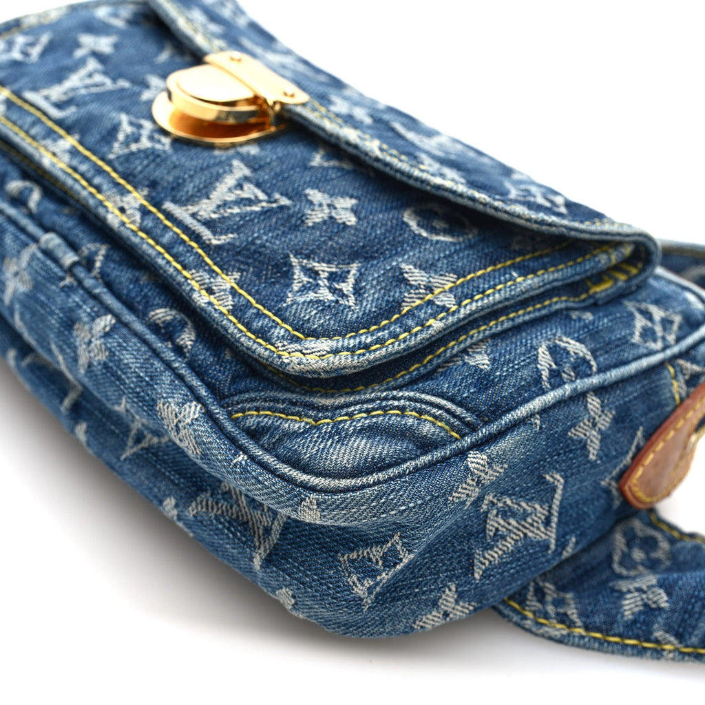 Louis Vuitton Monogram Denim Bum Bag Blue