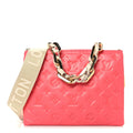 Louis Vuitton Lambskin Embossed Monogram Coussin PM Coral