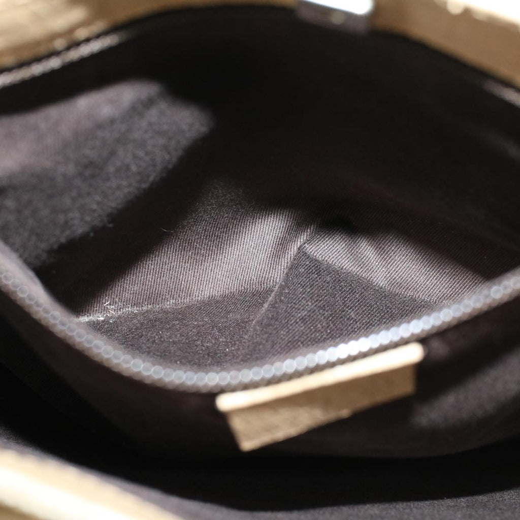 GUCCI GG Canvas Hand Bag PVC Leather Beige 117551  45849