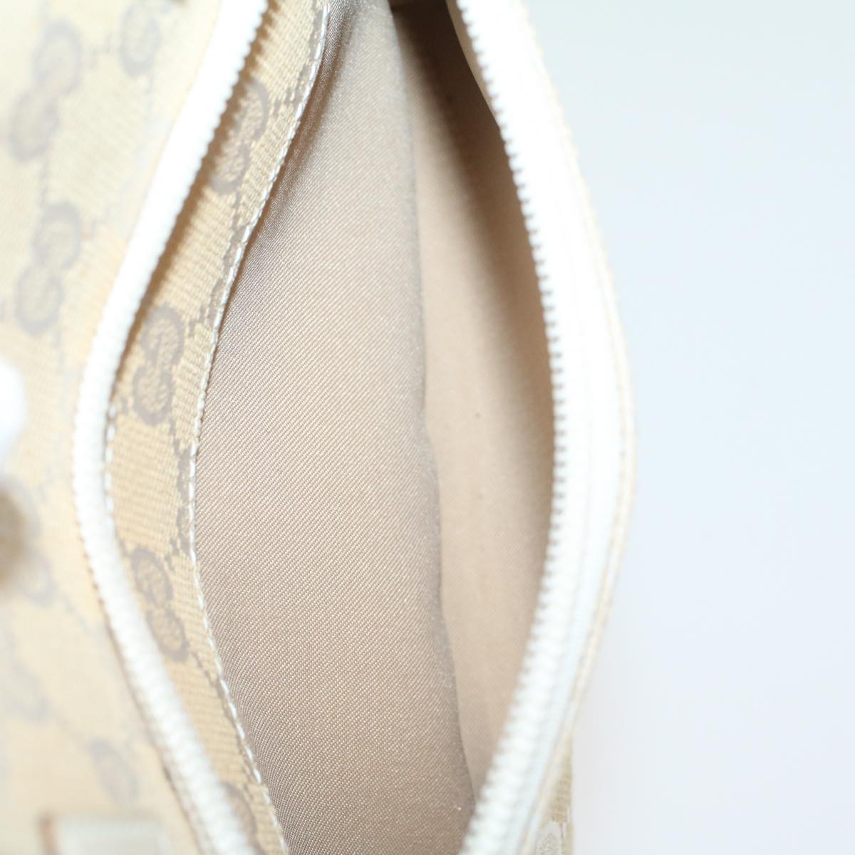 GUCCI GG Canvas Hand Bag Canvas Beige  45852