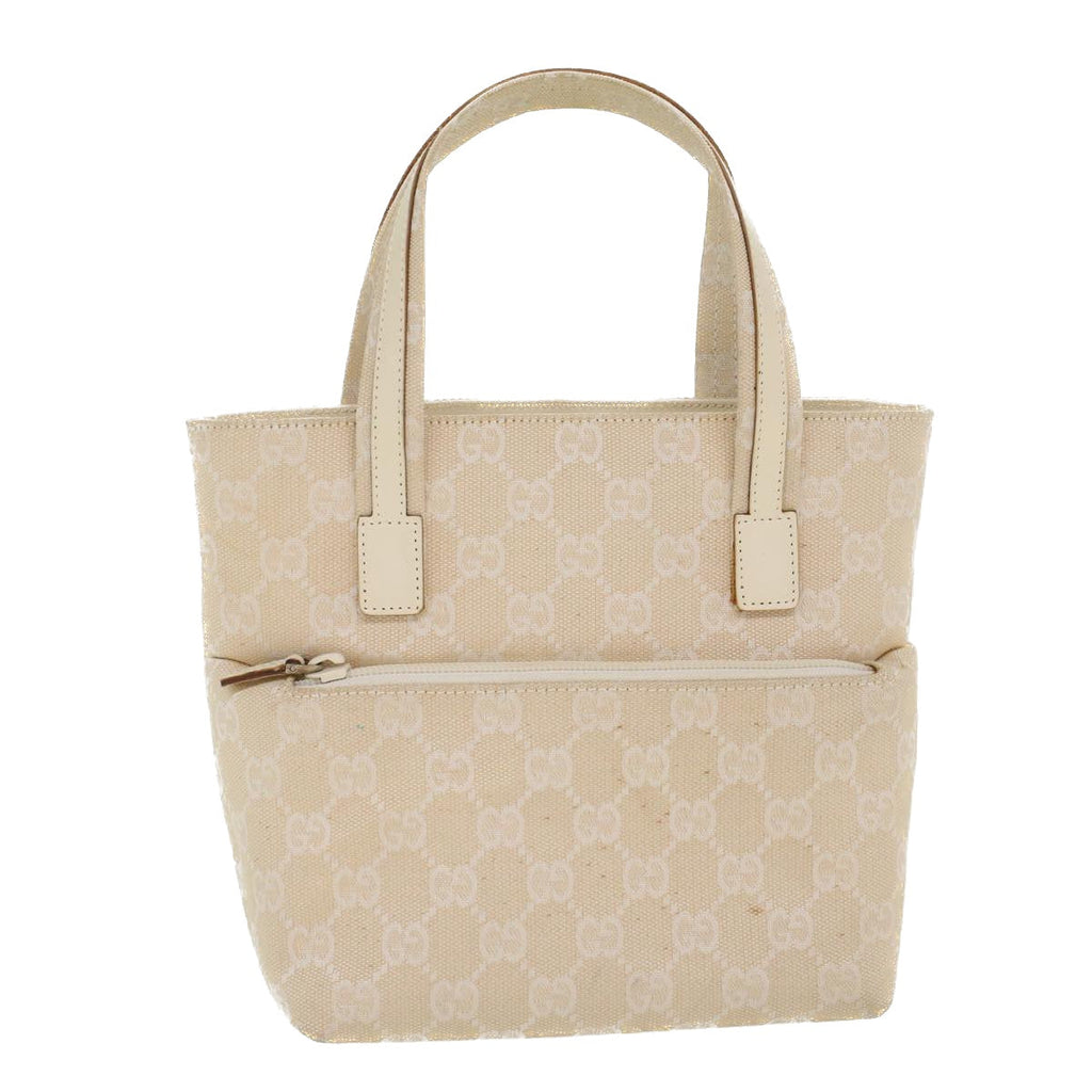 GUCCI GG Canvas Hand Bag Canvas Beige  45852