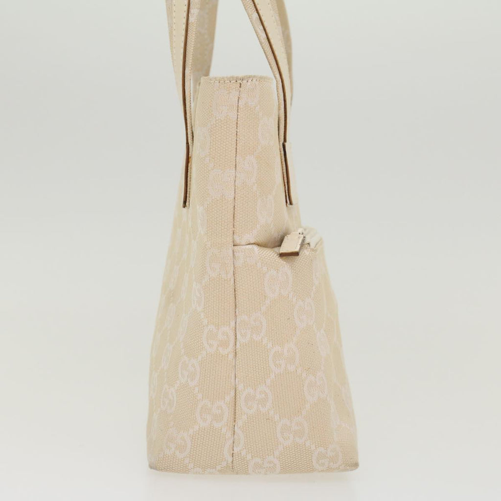 GUCCI GG Canvas Hand Bag Canvas Beige  45852