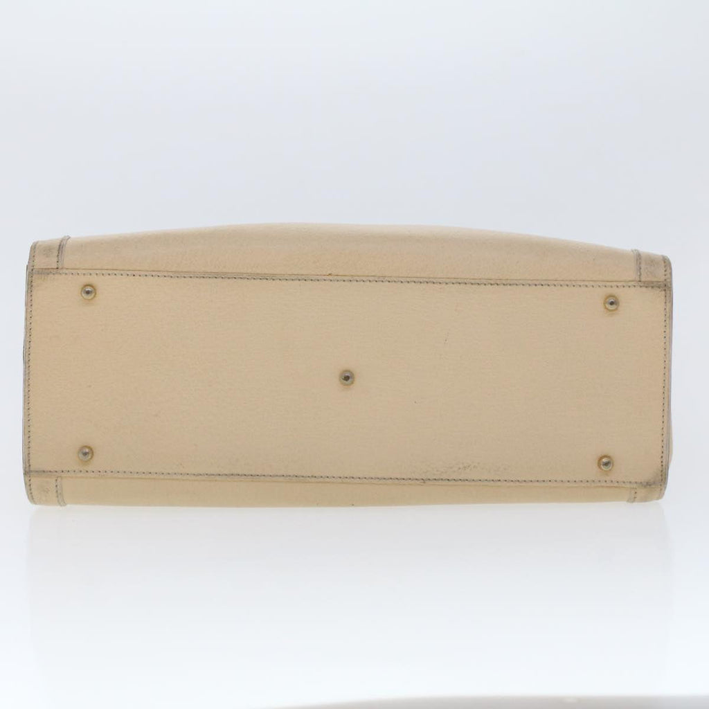 GUCCI Bamboo Hand Bag Leather Beige  45863