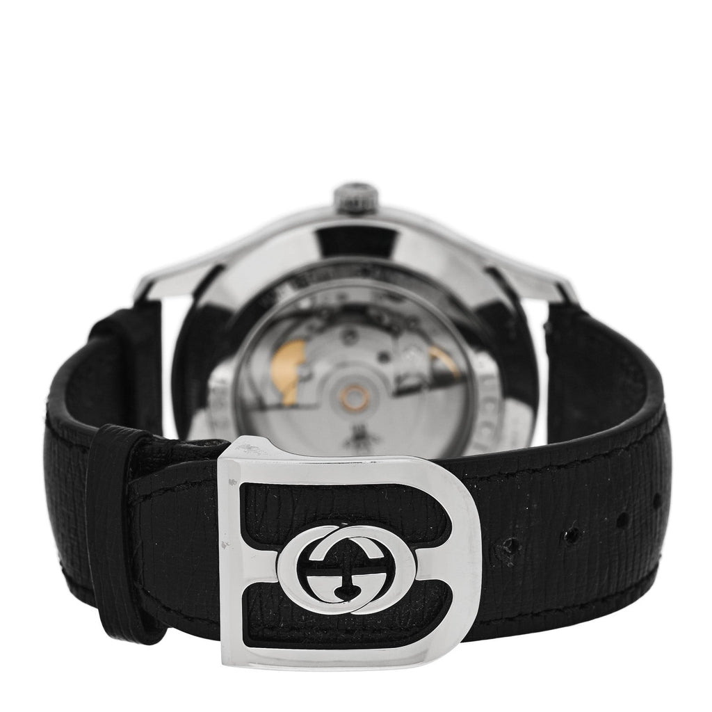 Gucci Stainless Steel Calfskin 42mm G-Timeless Bee Automatic Watch Black