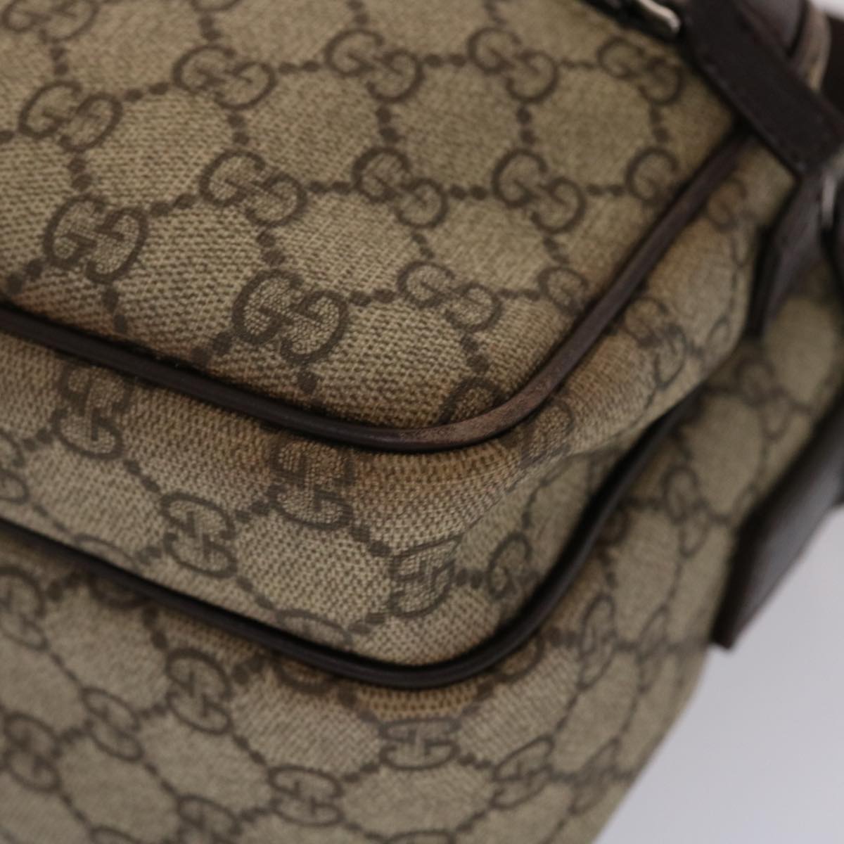 GUCCI GG Canvas Shoulder Bag PVC Leather Beige 114531  45947