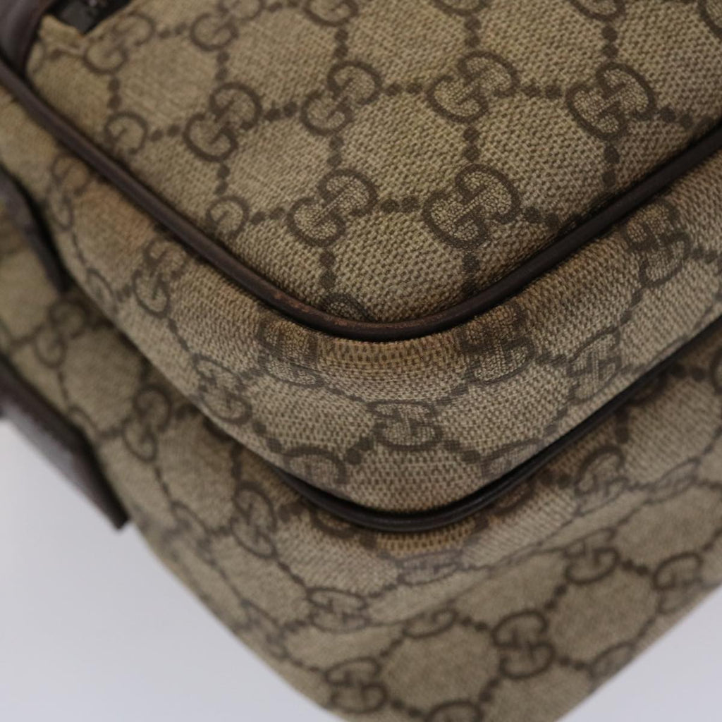 GUCCI GG Canvas Shoulder Bag PVC Leather Beige 114531  45947