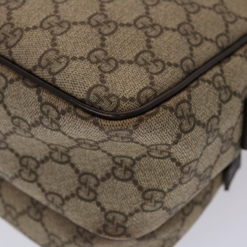 GUCCI GG Canvas Shoulder Bag PVC Leather Beige 114531  45947
