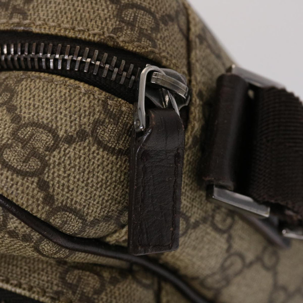 GUCCI GG Canvas Shoulder Bag PVC Leather Beige 114531  45947