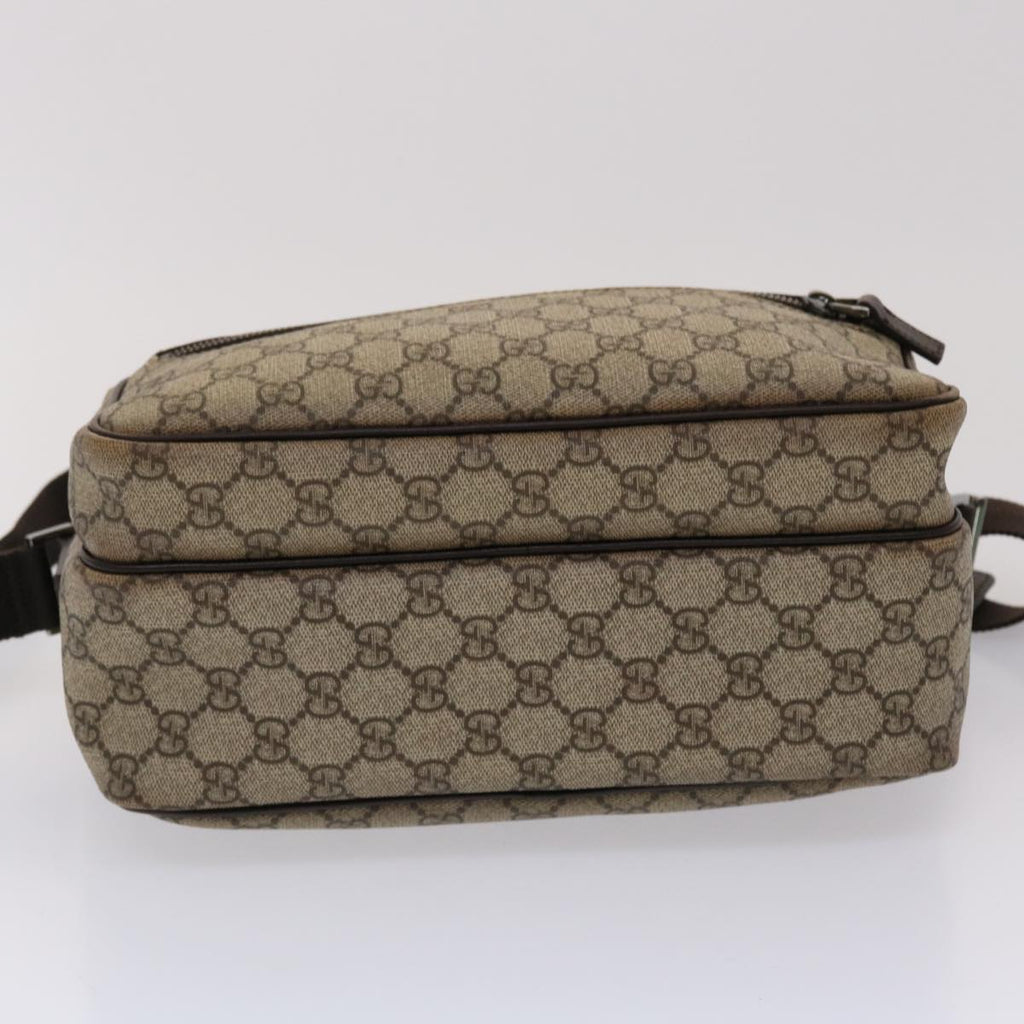 GUCCI GG Canvas Shoulder Bag PVC Leather Beige 114531  45947