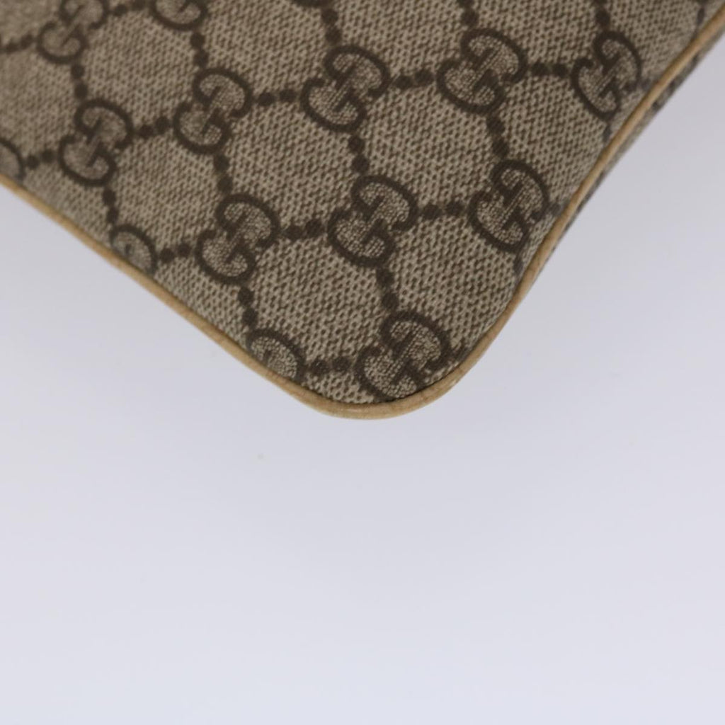 GUCCI GG Canvas Hand Bag PVC Leather Beige 117551  45968