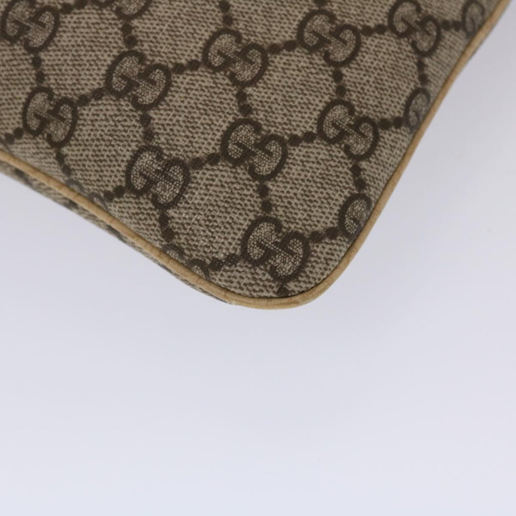 GUCCI GG Canvas Hand Bag PVC Leather Beige 117551  45968